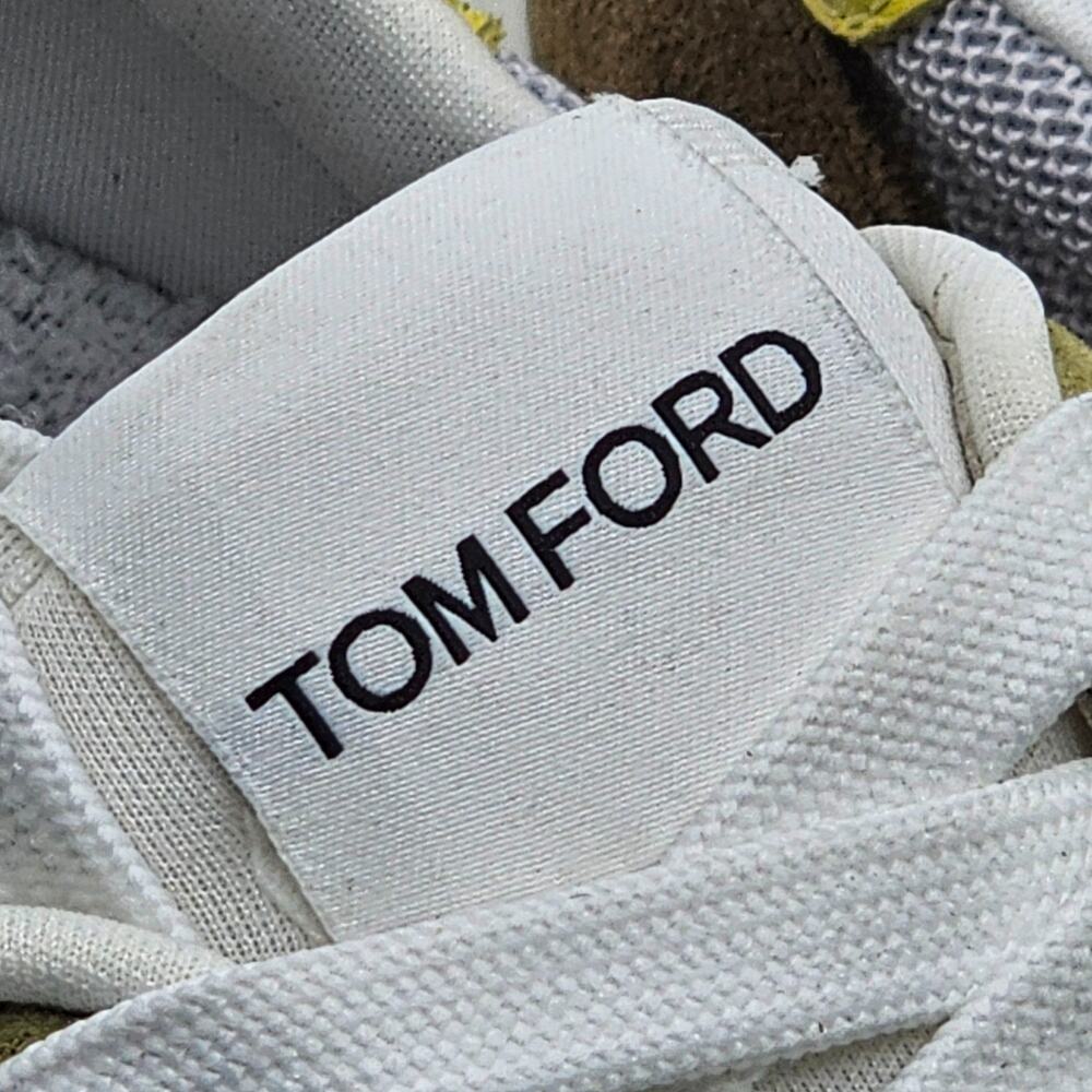 Tom Ford Jagga Leather-Trimmed Suede and Mesh Sneakers in 6 $990 - Picture 7 of 11